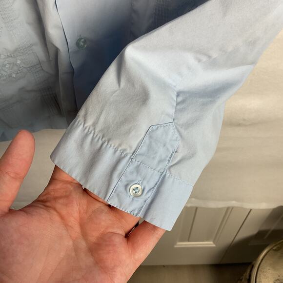 Cubavera Button Up Embroidered Shirt Adjustable Waist lot of 2 Black Blue XXL - Picture 10 of 15